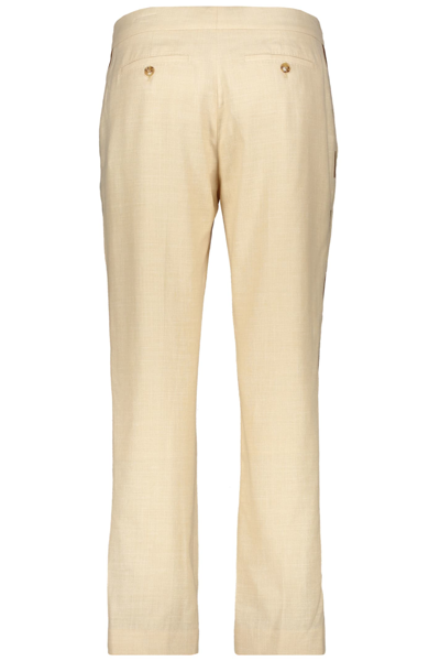 Shop Burberry Long Trousers In Panna