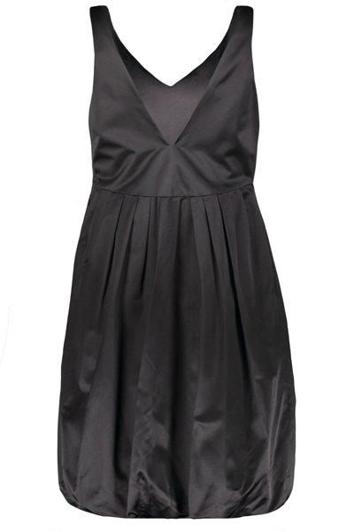 Shop Burberry Silk Midi-dress In Black