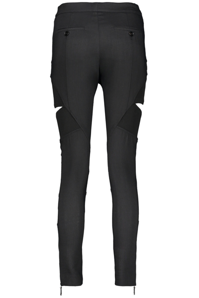 Shop Burberry Skinny Trousers In Black