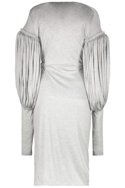 Shop Burberry Midi-dress In Grey