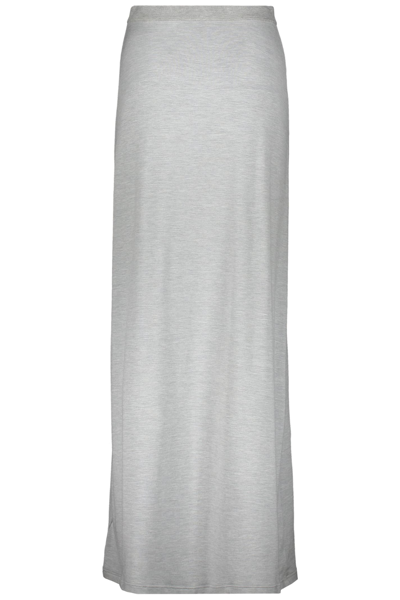 Shop Burberry Long Skirt In Grey