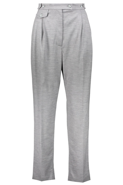 Shop Burberry Long Trousers In Grey