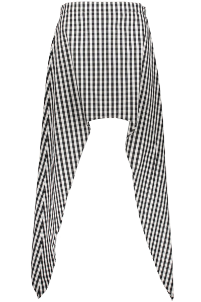 Shop Burberry Asymmetric Miniskirt In Black