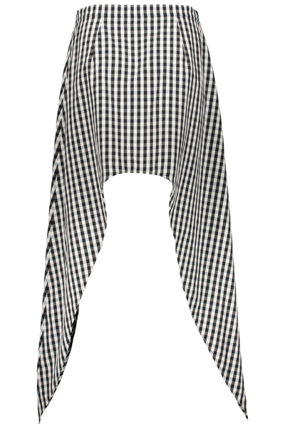 Shop Burberry Asymmetric Miniskirt In Black