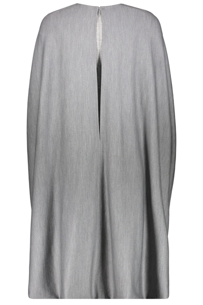 Shop Burberry Cape-style Dress In Grey