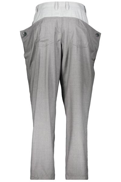 Shop Burberry Wool Trousers In Grey