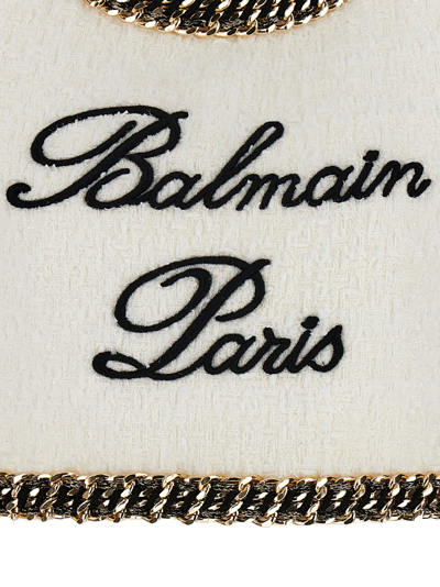 Shop Balmain Signature Top In White/black