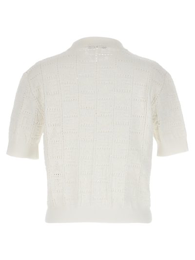 Shop Balmain Monogramma Sweater In White