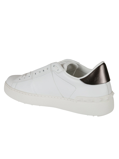 Shop Valentino Sneakers Open Vltn In Bianco Nero Dark Rutenio Bianco