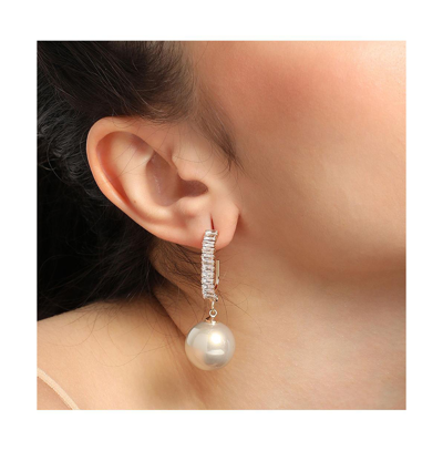 Shop Sohi Women's Pink Stone Drop Earrings