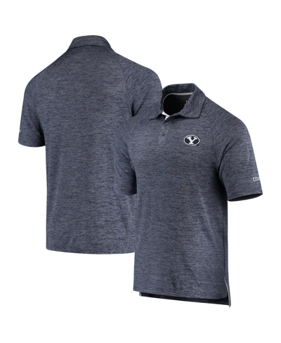 Shop Colosseum Men's  Heathered Navy Byu Cougars Down Swing Polo Shirt