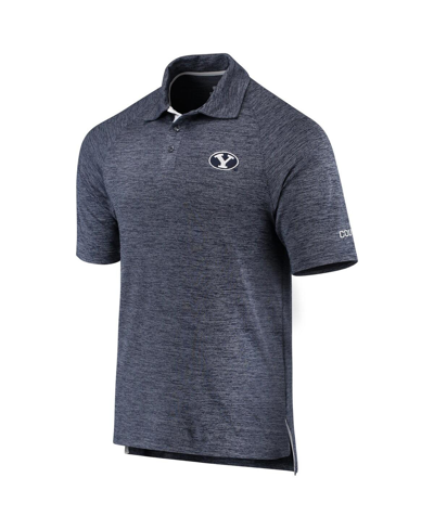 Shop Colosseum Men's  Heathered Navy Byu Cougars Down Swing Polo Shirt