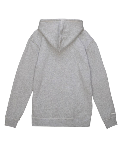 Mitchell & Ness Men's  Heather Gray Seattle Sounders Fc Primary Logo Pullover Hoodie In Heather Gray