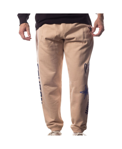 Shop The Wild Collective Men's And Women's  Cream Dallas Cowboys Heavy Block Graphic Jogger Pants