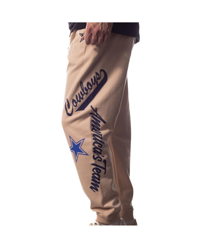 Shop The Wild Collective Men's And Women's  Cream Dallas Cowboys Heavy Block Graphic Jogger Pants