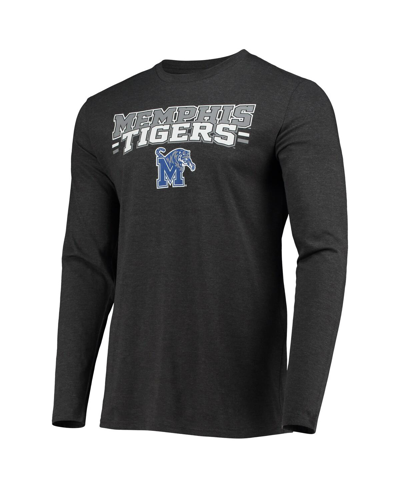 Concepts Sport Men's  Royal, Heathered Charcoal Distressed Memphis Tigers Meter Long Sleeve T-shirt A In Royal,heathered Charcoal