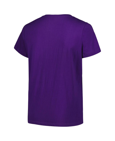 Shop Fanatics Women's  Purple Minnesota Vikings Plus Size Arch Over Logo T-shirt