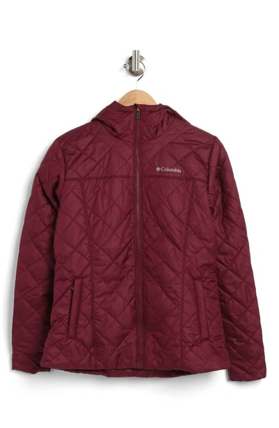 Shop Columbia Copper Crest Hooded Puffer Jacket In Marionberry