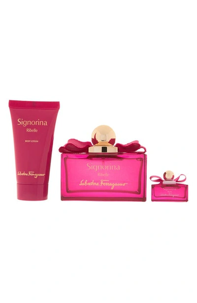 Shop Ferragamo Signorina Ribelle Eau De Parfum Gift Set In Red