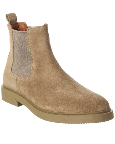 Shop Aquatalia Pietro Weatherproof Suede Bootie In Brown