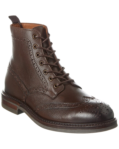 Shop Aquatalia Savino Weatherproof Leather Boot In Brown