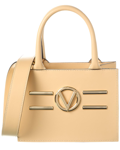 Shop Valentino By Mario Valentino Marie Dorado Leather Crossbody In Beige