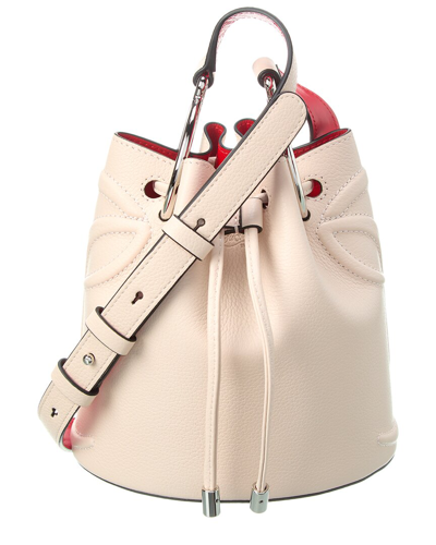 Shop Christian Louboutin By My Side Leather Bucket Bag In Beige