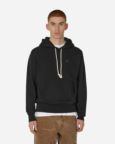 Shop Acne Studios Face Logo Hooded Sweatshirt In Black