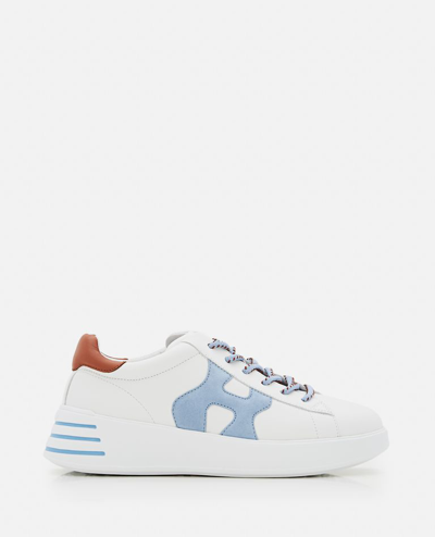 Shop Hogan Rebel H564 Leather Sneakers In White