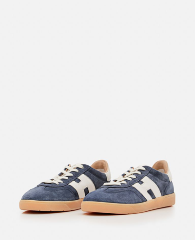 Shop Hogan Cool Laced H Sneakers In Blue