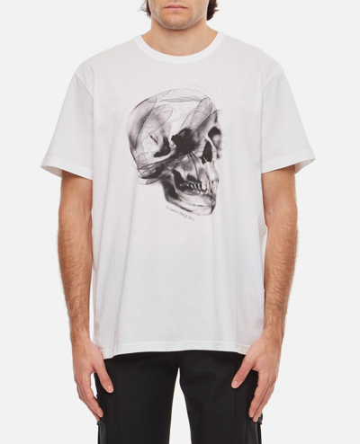 Shop Alexander Mcqueen Skull Print T-shirt In White