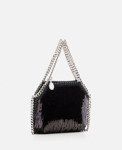 Shop Stella Mccartney Sequins Mini Shoulder Bag In Black