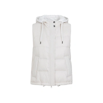 Shop Brunello Cucinelli Puffer Coat Wintercoat In Nude & Neutrals