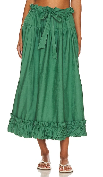 Shop Free People Favorite Part Midi Skirt In Green
