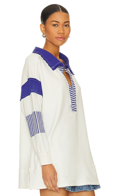 Free People Clean Prep Polo In Ivory Combo
