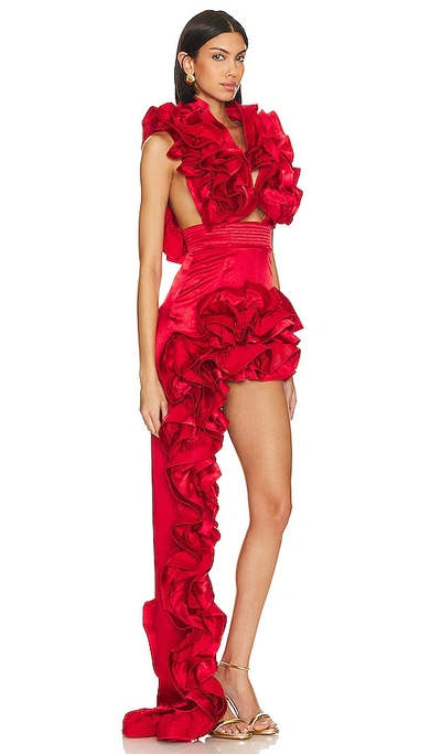 Bronx And Banco Aurora Gown In Red