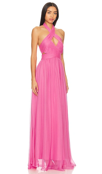 Shop Amur Paula Gown In Pink