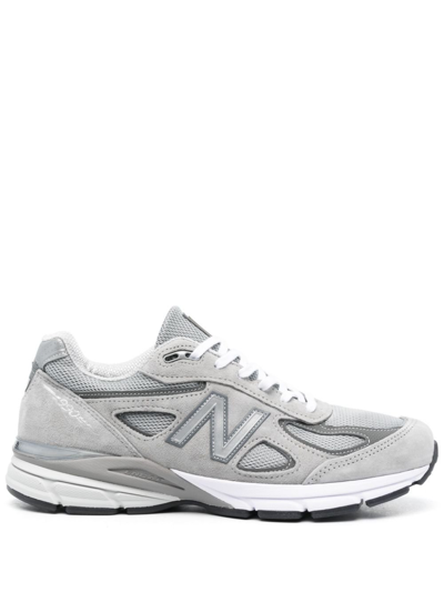 Shop New Balance Made In Usa 990v4 Core Sneakers - Unisex - Rubber/fabric/mesh/pig Leatherpolyurethane In Grey