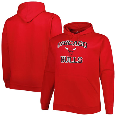 Shop Profile Red Chicago Bulls Big & Tall Heart & Soul Pullover Hoodie