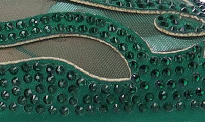 J. Reneé Lisha Rhinestone Pointed Toe Pump In Emerald
