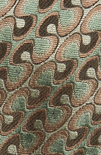Shop Dries Van Noten Abstract Silk Jacquard Tie In Mint