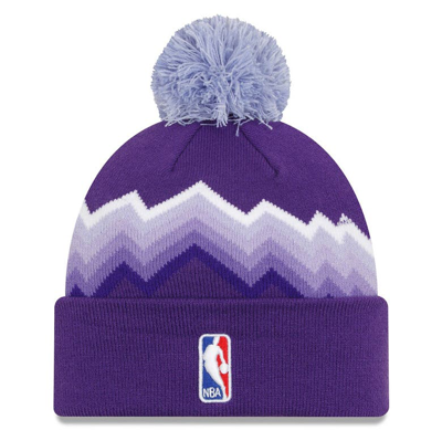 Shop New Era Purple Utah Jazz 2023/24 City Edition Cuffed Pom Knit Hat