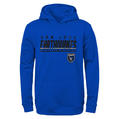 Shop Outerstuff Youth Blue San Jose Earthquakes Headliner Pullover Hoodie
