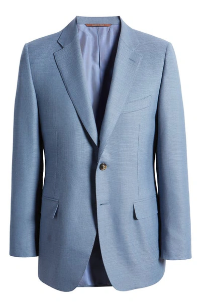 Shop Canali Siena Regular Fit Solid Wool Sport Coat In Blue