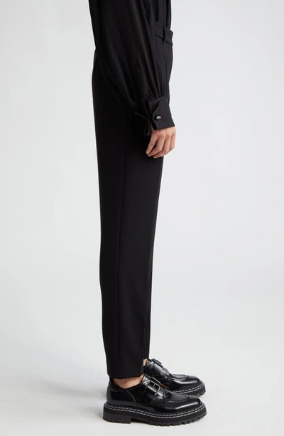 Shop Max Mara Studio Jerta Cady Straight Leg Trousers In Black