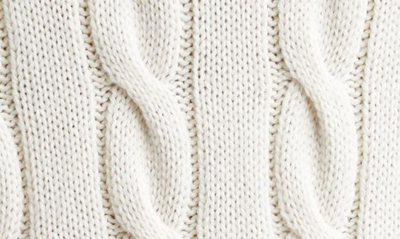 Shop Monse Imitation Pearl Detail Cable Merino Wool Sweater In Ivory