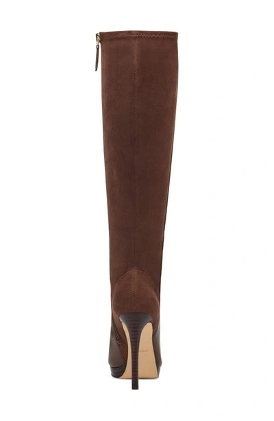 Nine West Quizme Knee High Boot In Brown Leather