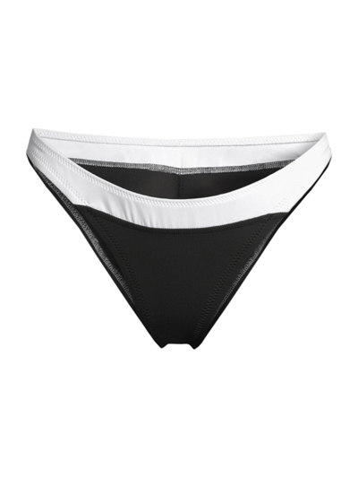 Shop Gigi C Women's Brett Bikini Bottom In Black White