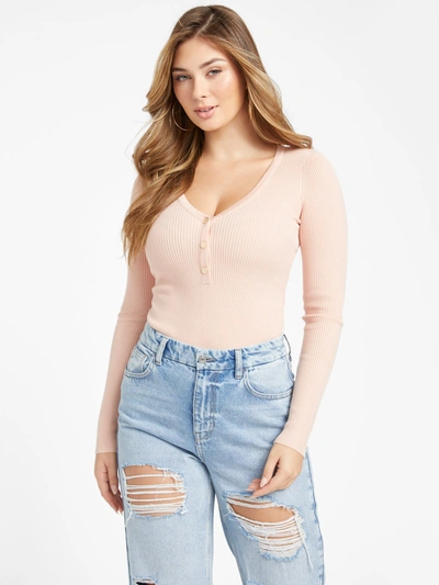 Guess Factory Coralia Rib Knit Bodysuit In Multi