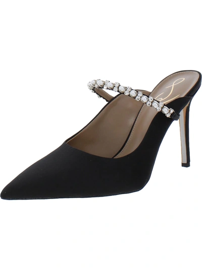 Sam Edelman Hyland Womens Embellished Mules In Black